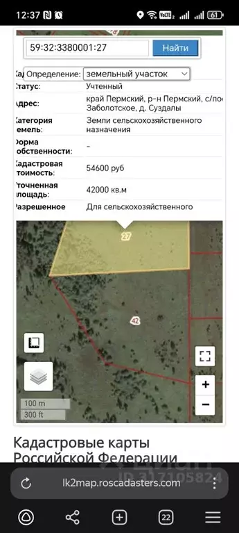 Участок в Пермский край, д. Суздалы ул. Березовая, 10А (42.0 сот.) - Фото 1