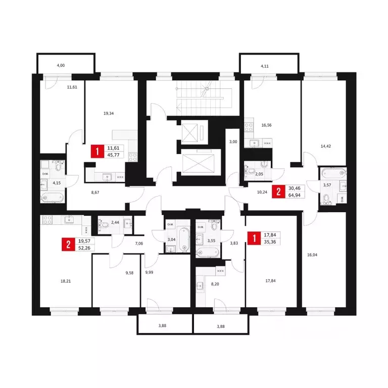 1-к кв. Башкортостан, Уфа ул. Большая Московская, 11 (45.77 м) - Фото 2