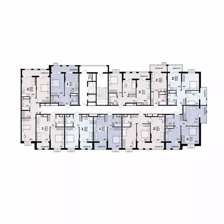 1-к. квартира, 43,1 м, 16/16 эт. - Фото 1