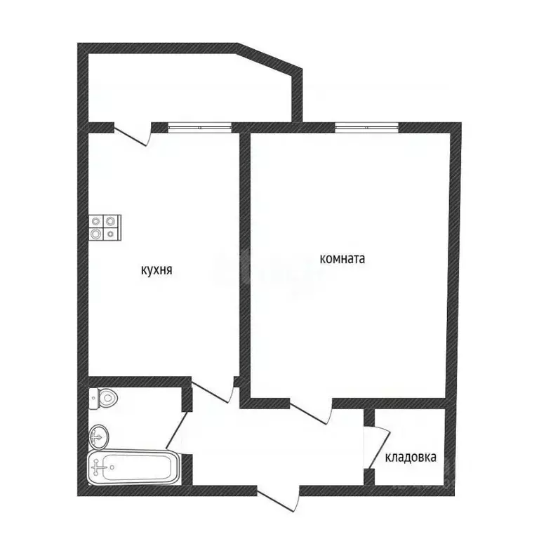 1-к кв. Смоленская область, Смоленск ул. Гарабурды, 17Д (45.4 м) - Фото 2