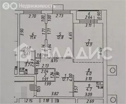 3-комнатная квартира: посёлок Развилка, 52к2 (66.6 м) - Фото 1