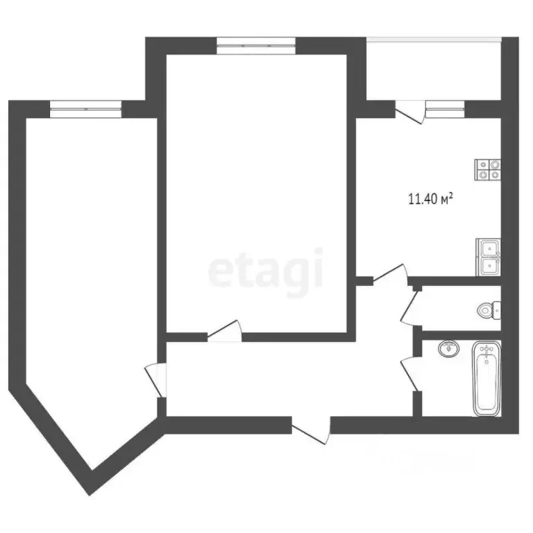 2-к кв. Ханты-Мансийский АО, Сургут ул. Крылова, 20 (68.3 м) - Фото 1