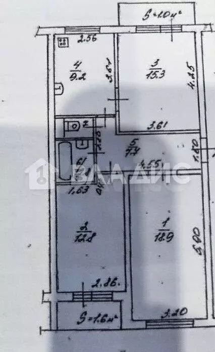 3-к. квартира, 67,7 м, 3/5 эт. - Фото 0