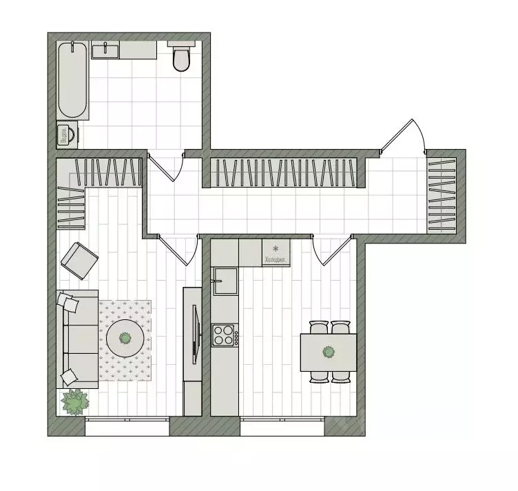 1-к кв. Кировская область, Киров бул. Прибрежный, 6 (44.8 м) - Фото 1