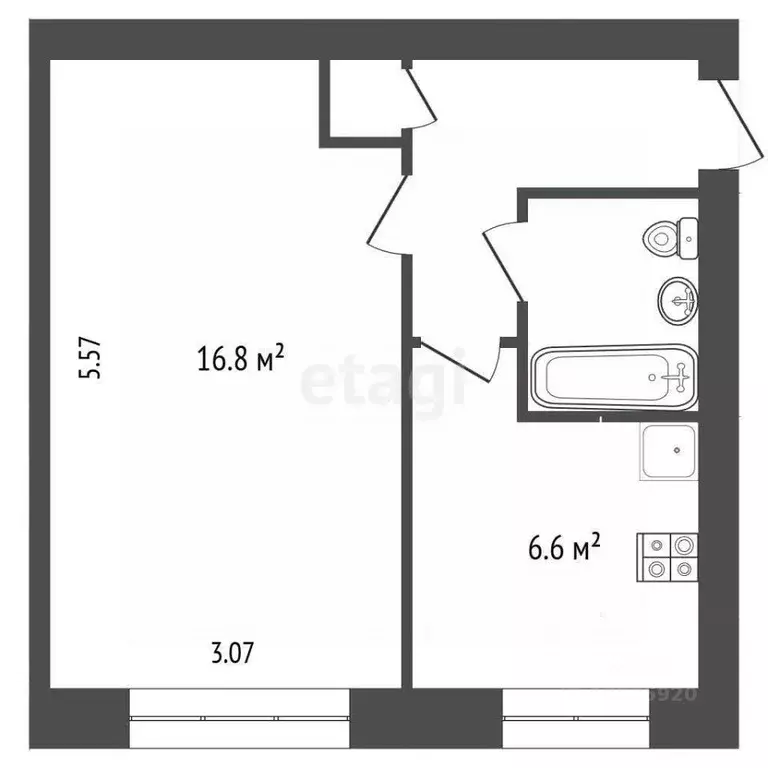 1-к кв. Ярославская область, Ярославль ул. Северная подстанция, 2 ... - Фото 2