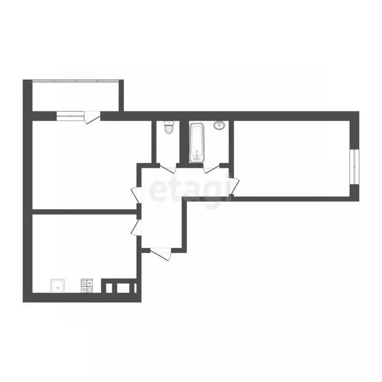 2-к кв. Смоленская область, Смоленск ул. Ударников, 38 (53.7 м) - Фото 2