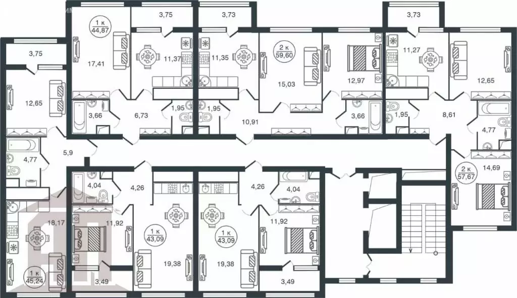 2-комнатная квартира: Тверь, улица Левитана, 74Б (57.67 м) - Фото 0