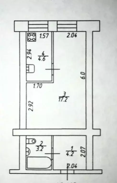 1-к кв. Новгородская область, Валдай Песчаная ул. (29.2 м) - Фото 2