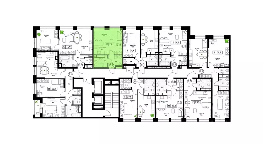 1-к кв. Московская область, Пушкино Пушкино Град жилой комплекс, к2 ... - Фото 2