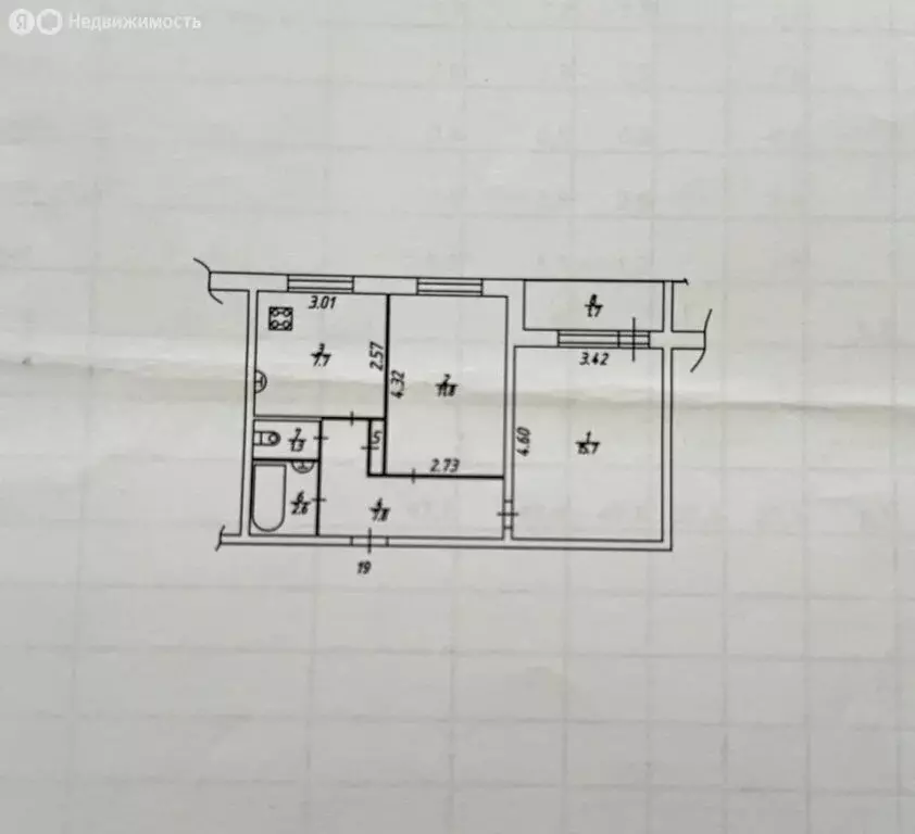 2-комнатная квартира: Нижнекамск, улица Менделеева, 31 (49.4 м) - Фото 2