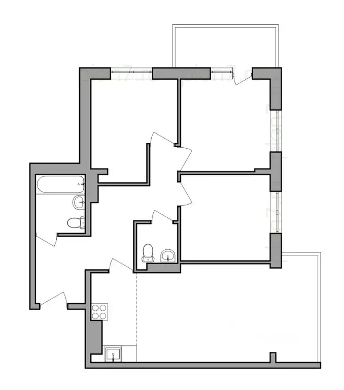 4-к кв. Иркутская область, Иркутск Ново-Ленино мкр, 1-й Ленинский ... - Фото 0