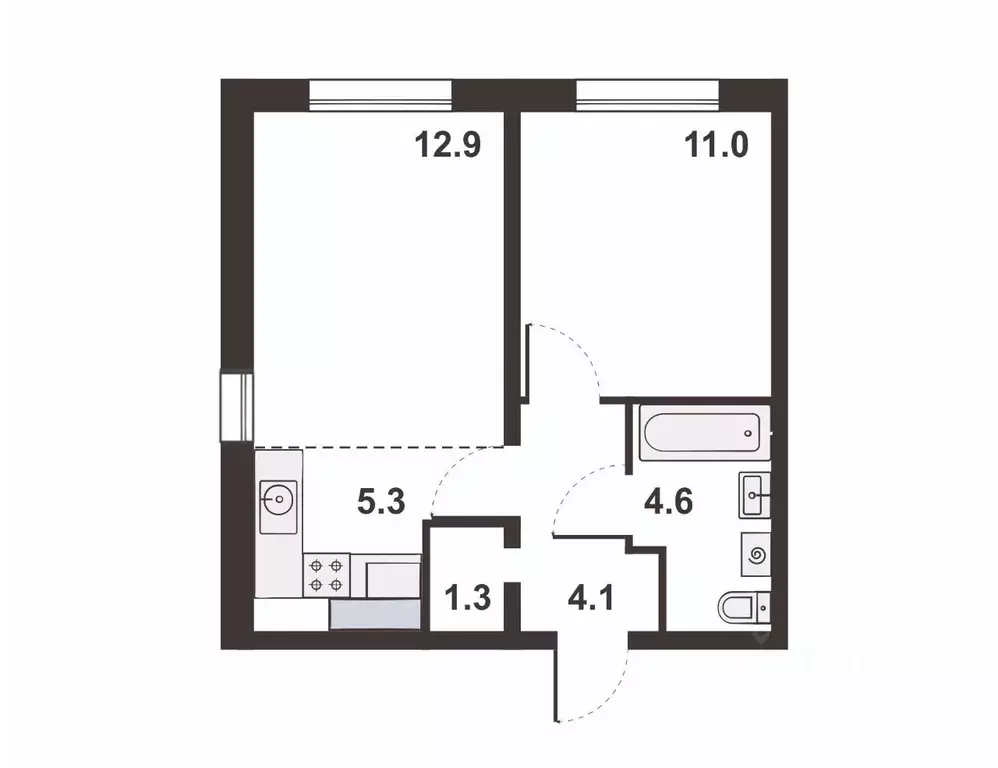 2-к кв. Кировская область, Киров бул. Прибрежный, 6 (39.2 м) - Фото 0