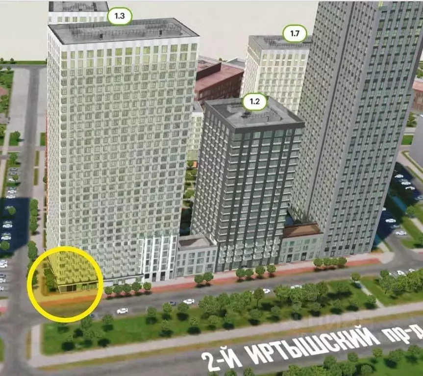 Торговая площадь в Москва 2-й Иртышский проезд, 4БС4 (141 м) - Фото 2