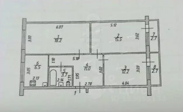 3-к кв. Тульская область, Узловая ул. 14 Декабря, 5 (69.4 м) - Фото 2