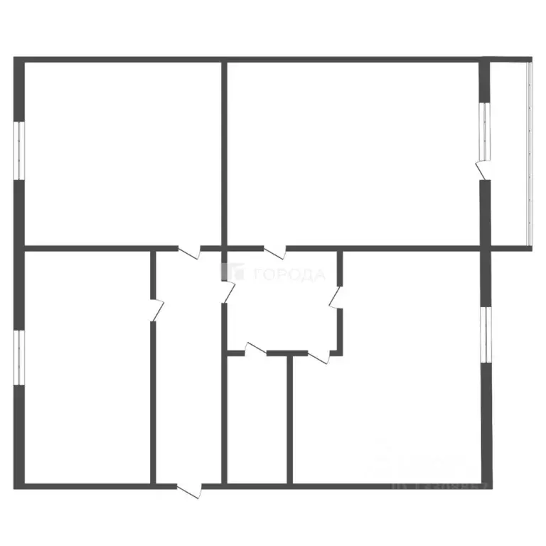 3-к кв. Кемеровская область, Новокузнецк ул. Метелкина, 1 (74.1 м) - Фото 2