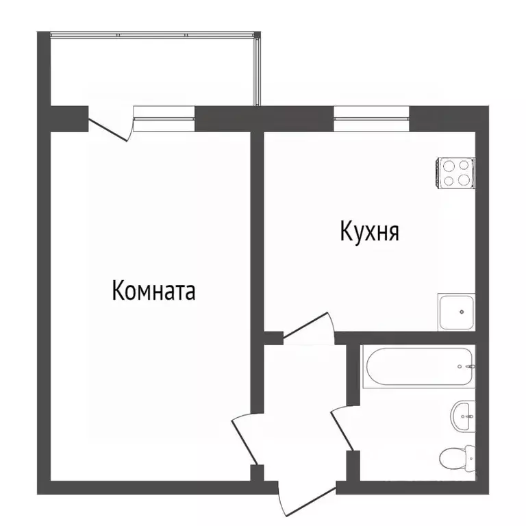 1-к кв. Бурятия, Улан-Удэ Ростовский пер., 36 (22.1 м) - Фото 1