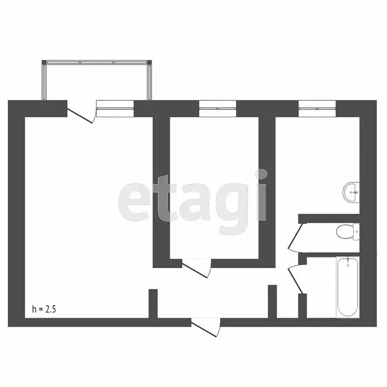 2-комнатная квартира: Улан-Удэ, 102-й микрорайон, улица Ринчино, 21 ... - Фото 1