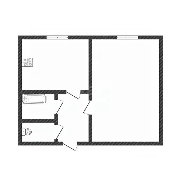 1-к кв. Смоленская область, Вязьма ул. Строителей, 16А (33.4 м) - Фото 1