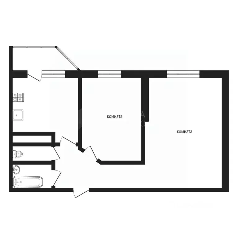 2-к кв. Тюменская область, Тюмень ул. Беляева, 35к2 (54.7 м) - Фото 1