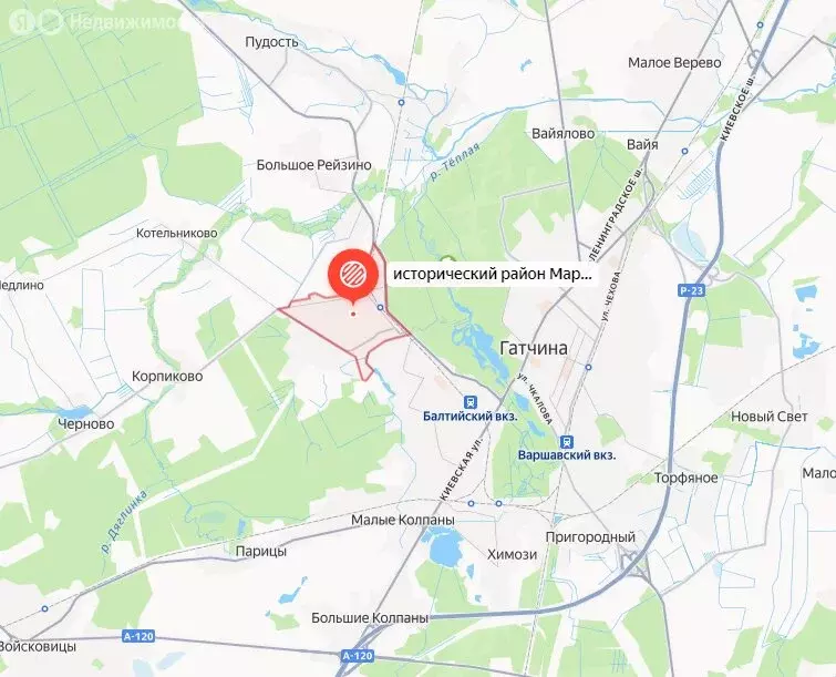 Участок в Гатчина, исторический район Мариенбург (9 м) - Фото 1