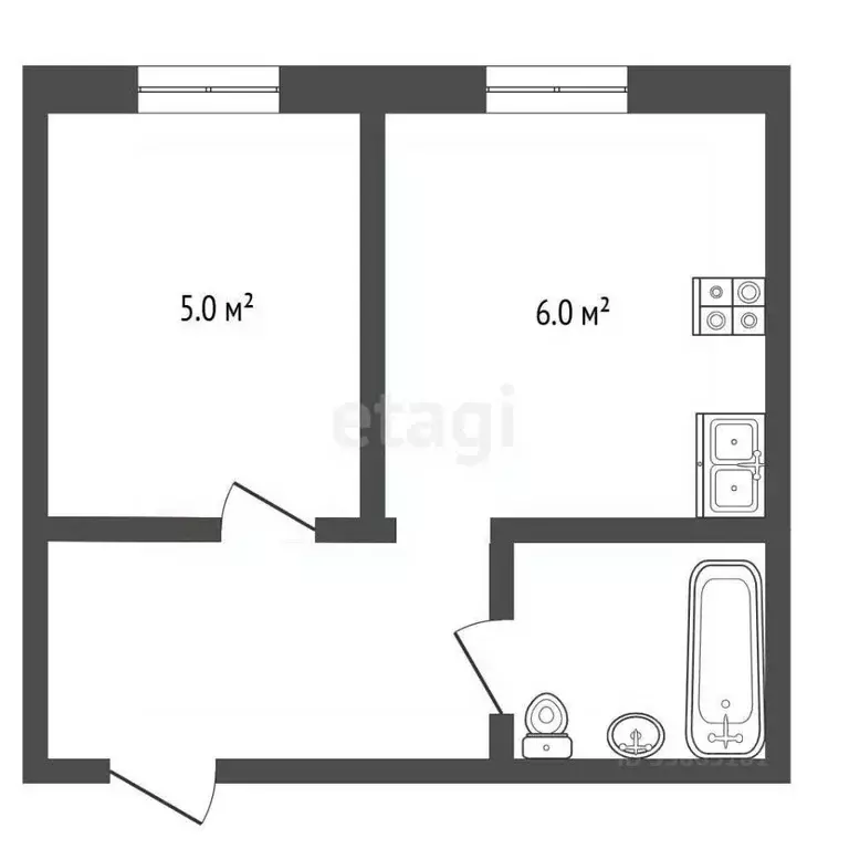 1-к кв. Ростовская область, Батайск Ленинградская ул., 271 (36.0 м) - Фото 2