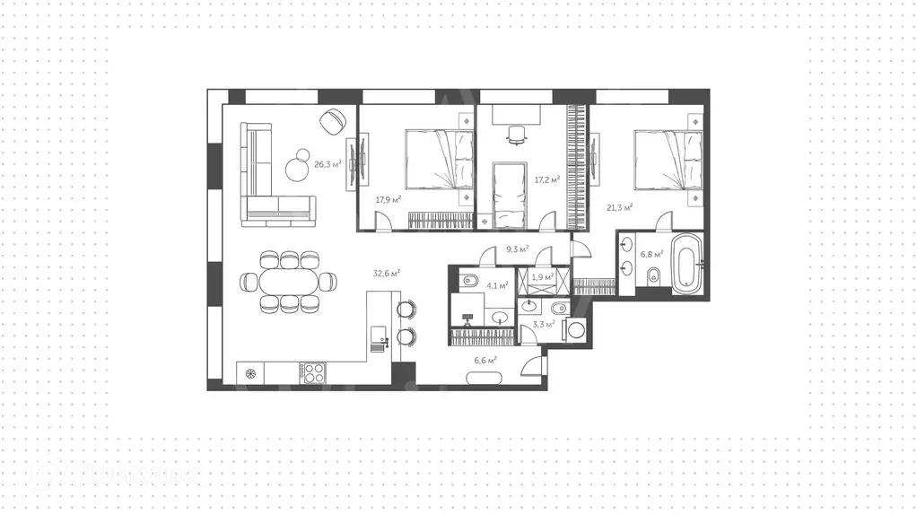 Продаётся 4-к квартира, 150 м - Фото 1