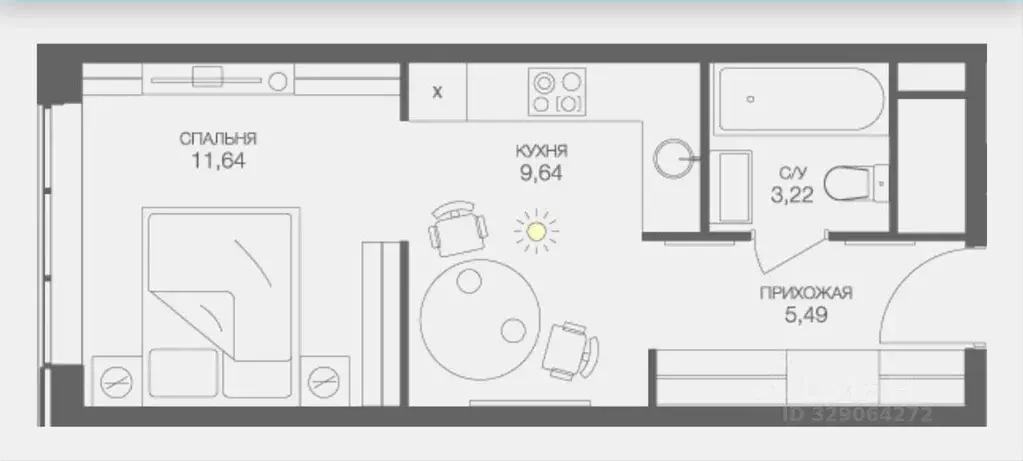 1-к кв. Москва Шмитовский проезд, 39к6 (30.0 м) - Фото 2