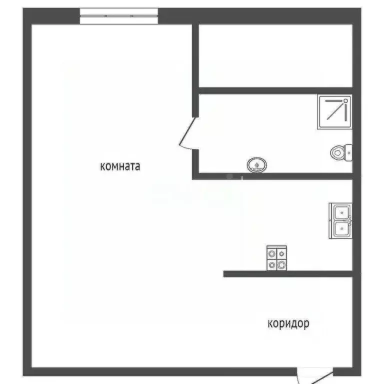 Студия Севастополь ул. Адмирала Фадеева, 48 (33.1 м) - Фото 1