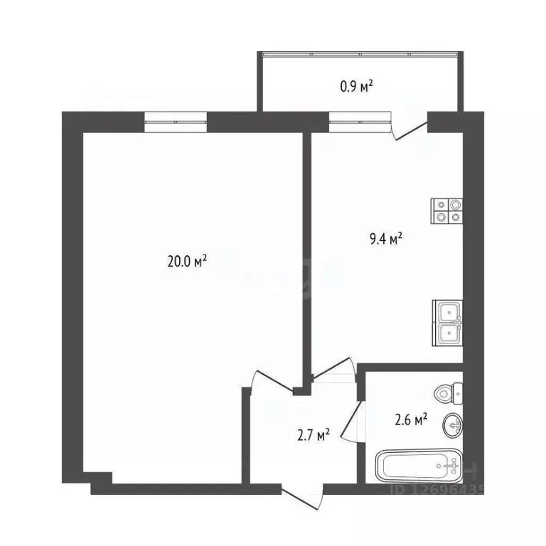 1-к кв. Москва Озерная ул., 26 (35.2 м) - Фото 2