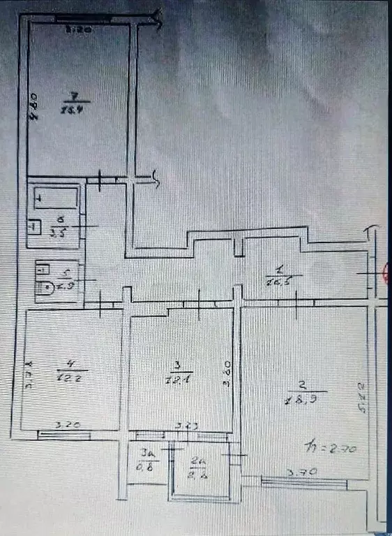 3-к. квартира, 84,1 м, 7/9 эт. - Фото 0