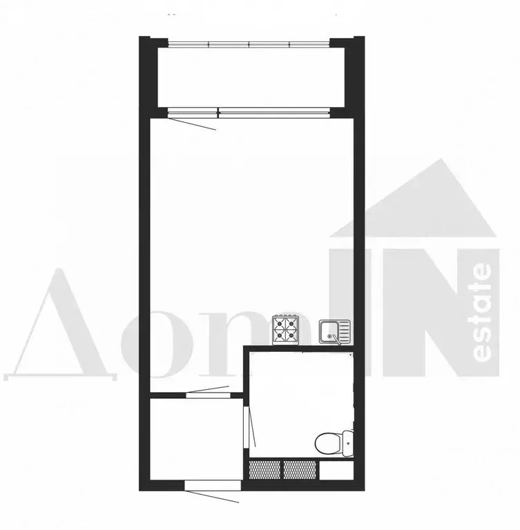 Квартира-студия: посёлок Шушары, Старорусский проспект, 3к1 (22 м) - Фото 1