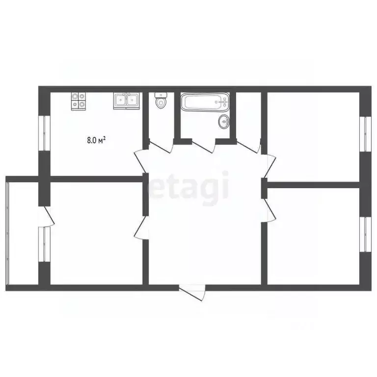 3-к кв. Саратовская область, Балашов ул. Титова, 21А (60.5 м) - Фото 1