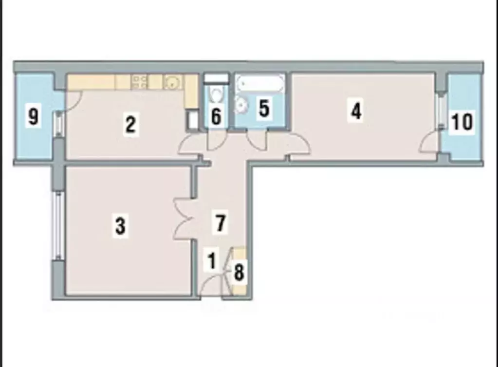 2-к кв. Москва Старобитцевская ул., 15К1 (52.3 м) - Фото 1