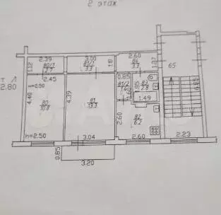 2-к. квартира, 45,2 м, 2/5 эт. - Фото 0