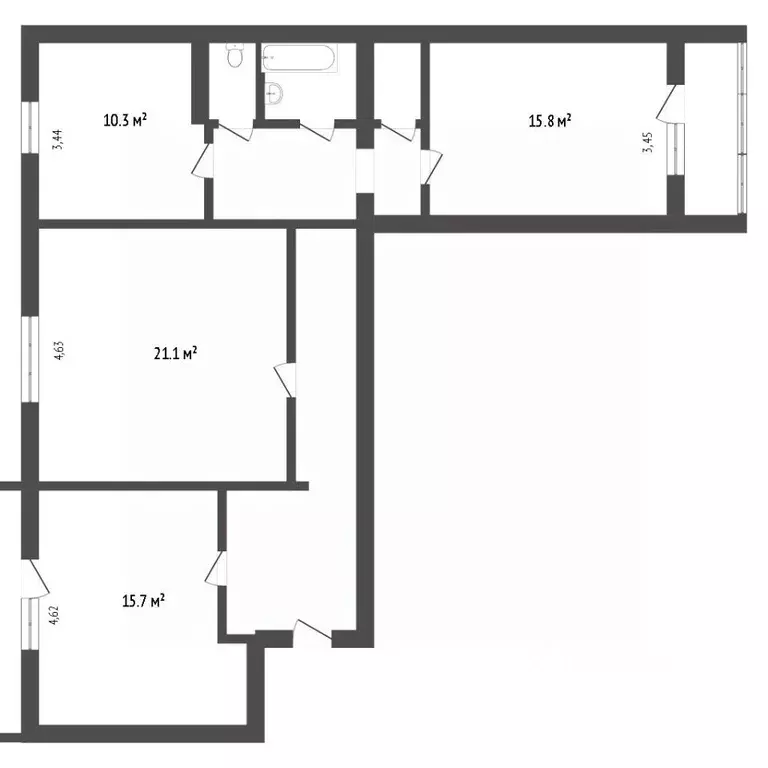 3-к кв. Ставропольский край, Ставрополь ул. Мира, 232 (69.7 м) - Фото 2