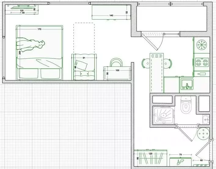 1-к кв. Санкт-Петербург просп. Маршала Блюхера, 3к2 (30.0 м) - Фото 2