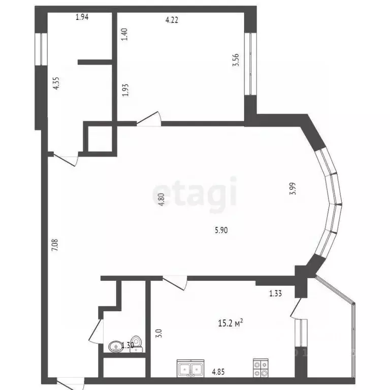 2-к кв. Московская область, Одинцовский городской округ, ... - Фото 2