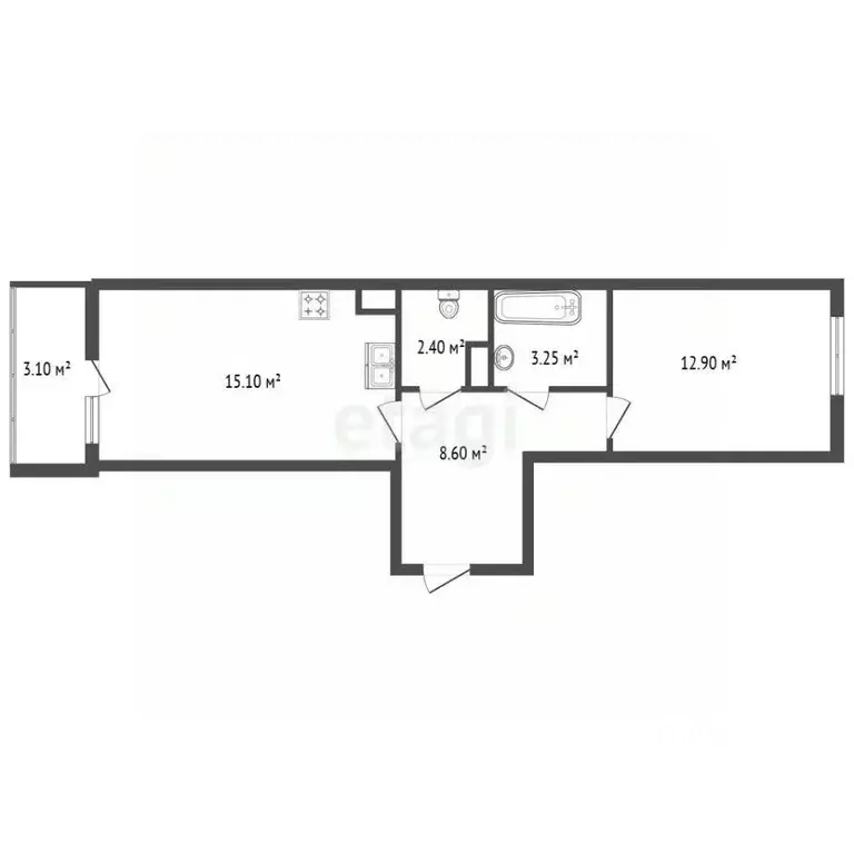 1-к кв. Санкт-Петербург пос. Парголово, проезд Толубеевский, 26к1 ... - Фото 1