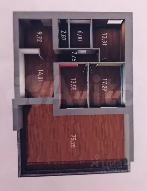 3-к кв. Татарстан, Казань ул. Николая Ершова, 62Дк1 (107.0 м) - Фото 2