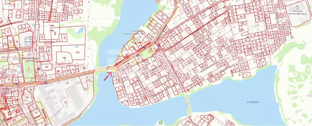 Участок в Южа, 1-я Набережная улица, 2 (6.5 м) - Фото 2