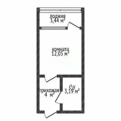 Студия Адыгея, Майкоп ул. К.А. Васильева, 2к2 (21.0 м) - Фото 2