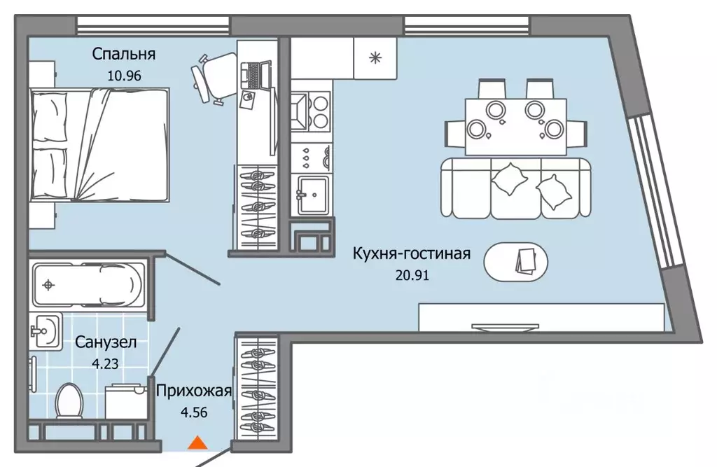 1-к кв. Ульяновская область, Ульяновск Город Новаторов жилой комплекс, ... - Фото 0