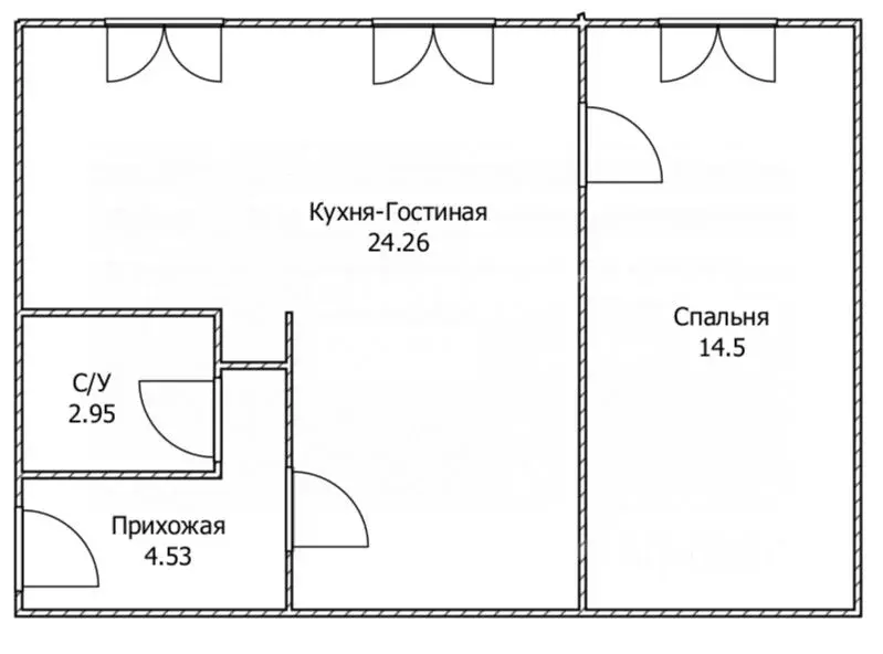 2-к кв. Ульяновская область, Ульяновск просп. 50-летия ВЛКСМ, 24 (45.6 ... - Фото 2