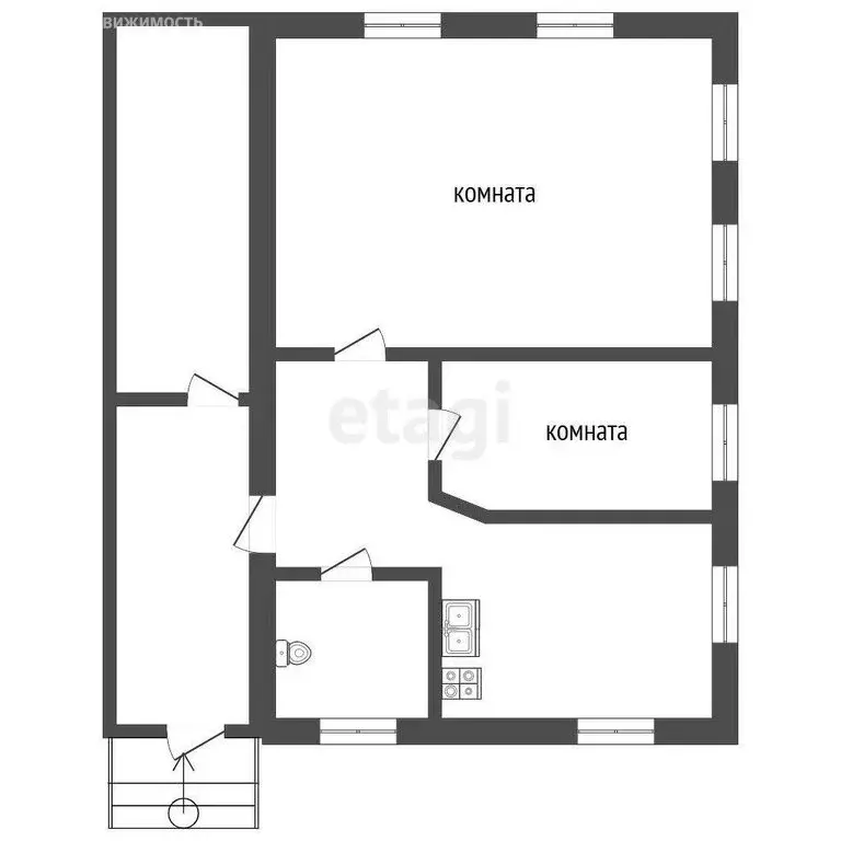 Дом в Ялуторовск, улица Свердлова (45.5 м) - Фото 1