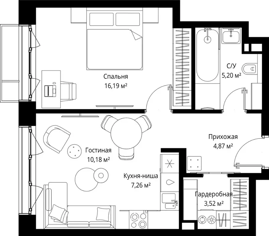 1-к кв. Московская область, Одинцовский городской округ, д. Ликино, ЖК ... - Фото 2