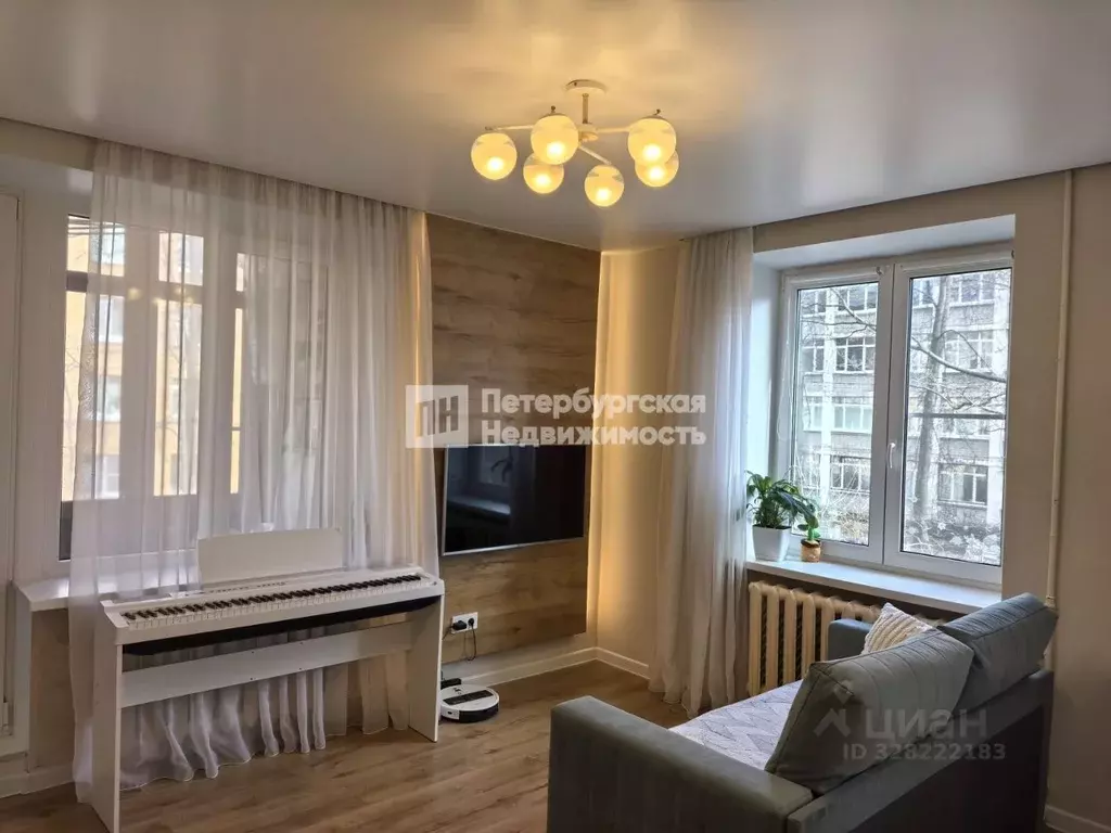 1-к кв. Санкт-Петербург ул. Хлопина, 9К3 (30.9 м) - Фото 0