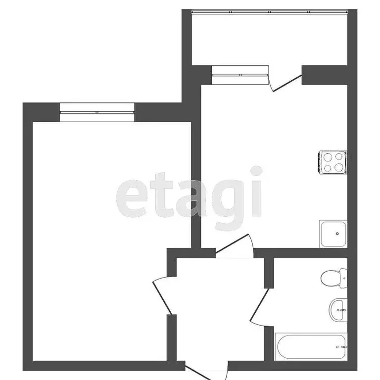 1-комнатная квартира: Тюмень, улица Мельникайте, 138а (34.7 м) - Фото 0