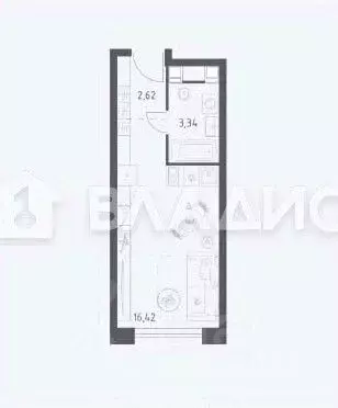 Студия Москва Пятницкое ш., 56Б (23.0 м) - Фото 2