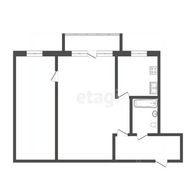2-к кв. Тюменская область, Тюмень ул. Парфенова, 28 (46.3 м) - Фото 2