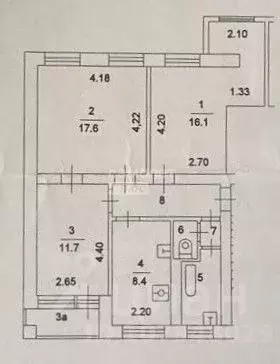 3-к кв. Москва ул. Маршала Василевского, 13К1 (65.6 м) - Фото 1